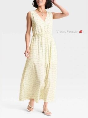 A NEW DAY SARDINE FISH PRINT HALTER 'OPEN BACK SUNDRESS' IN CREAM PRINT
